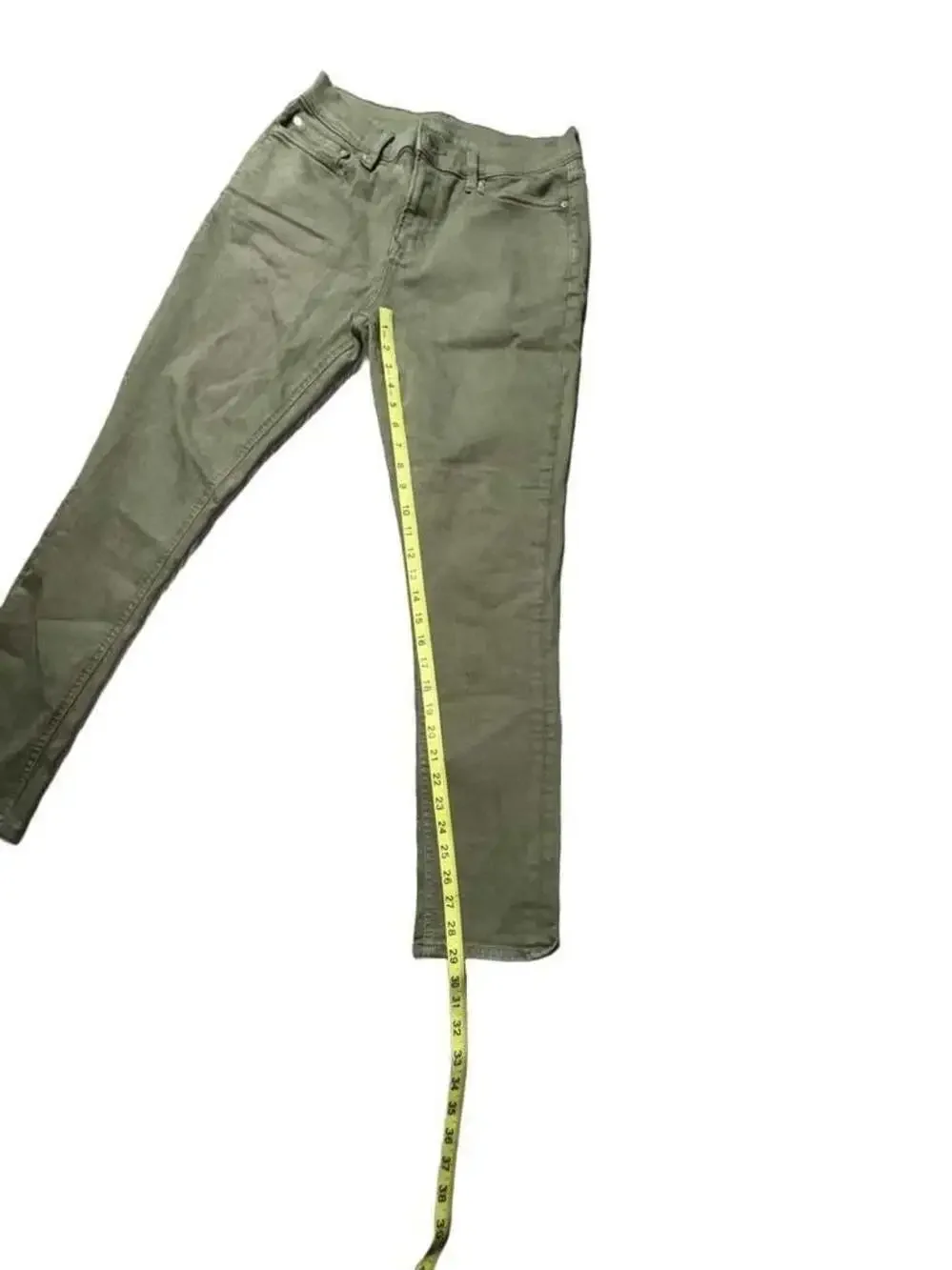 Banana Republic Travel & Leisure Skinny Fit Olive Green Jeans Size 31x30